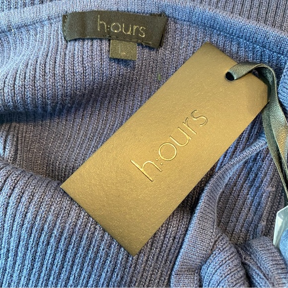 h:ours | NWT Evelyne Cut Out Knit Dress in Midnight Blue Size L - Picture 9 of 10